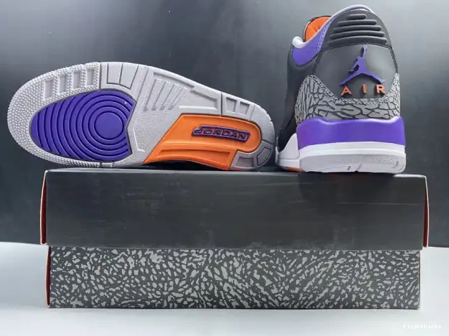 CT8532 Air 050 Retro Black 3 Court Purple Jordan 0430